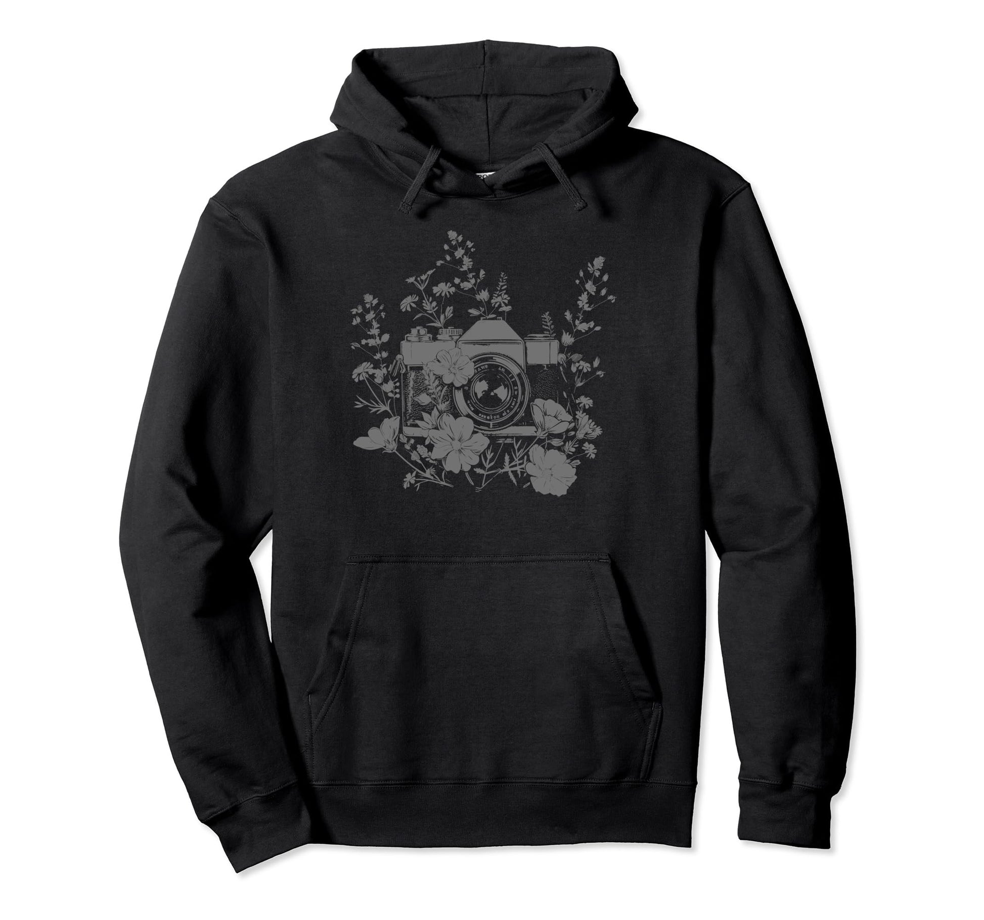 Photographer Camera Flowers Hoodie - Aesthetic Graphic Men Women - T-Shirt, Sweatshirt, Hoodie