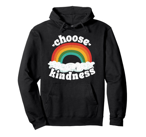 Positive Anti Bullying Rainbow Peace Hoodie - Unique Graphic Men Women - T-Shirt, Sweatshirt, Hoodie