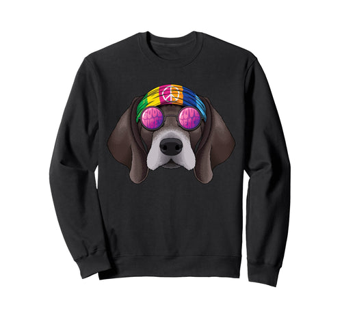 Hippie German Shorthaired Pointer Love Sweatshirt - Trendy Graphic Unisex - T-Shirt, Sweatshirt, Hoodie