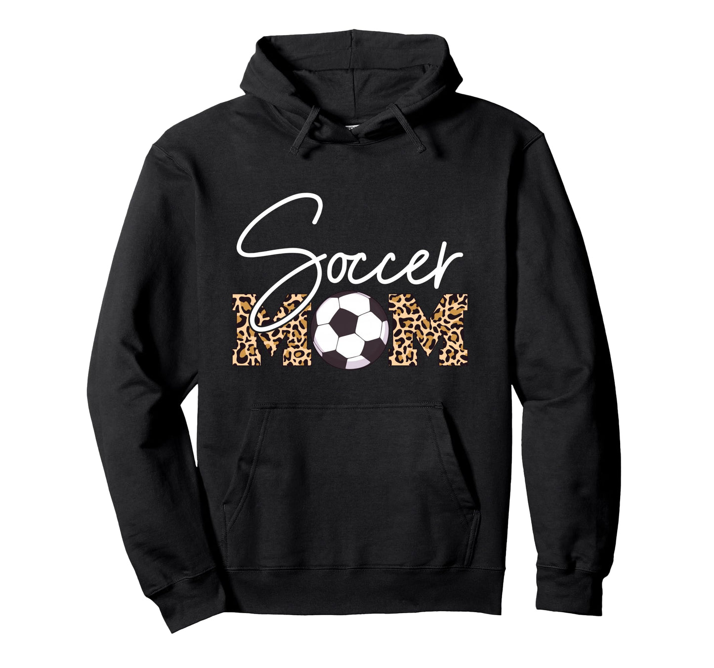 Soccer Mom Leopard Ball Hoodie - Aesthetic Graphic Unisex - T-Shirt, Sweatshirt, Hoodie