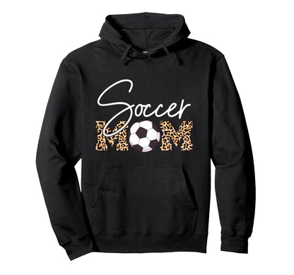 Soccer Mom Leopard Ball Hoodie - Aesthetic Graphic Unisex - T-Shirt, Sweatshirt, Hoodie