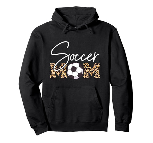 Soccer Mom Leopard Ball Hoodie - Aesthetic Graphic Unisex - T-Shirt, Sweatshirt, Hoodie