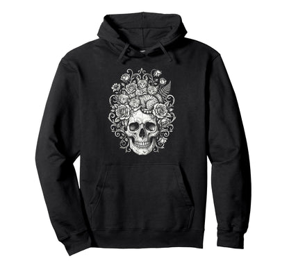 Skull Cat Skeleton Kitty Kitten Gothic Dark Hoodie - Unique Graphic Unisex - T-Shirt, Sweatshirt, Hoodie