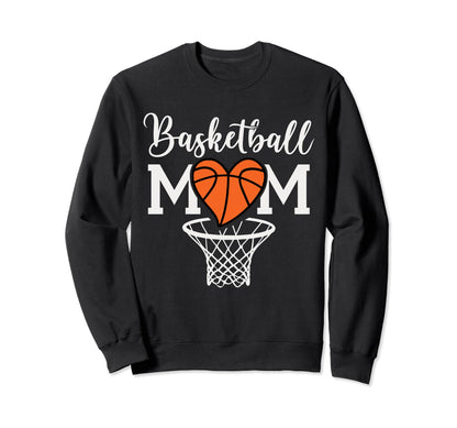 Basketball Mom Funny Mom Game Sweatshirt - Aesthetic Graphic for Adults - T-Shirt, Sweatshirt, Hoodie
