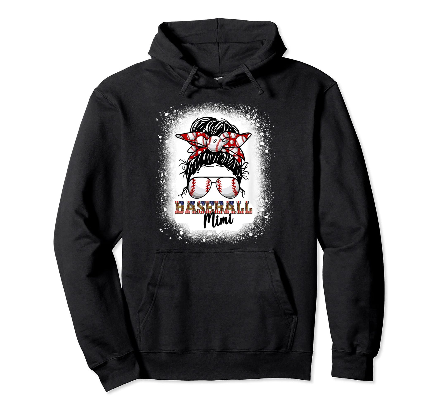 Baseball Mimi Messy Bun Hair Leopard Hoodie - Aesthetic Graphic Unisex - T-Shirt, Sweatshirt, Hoodie