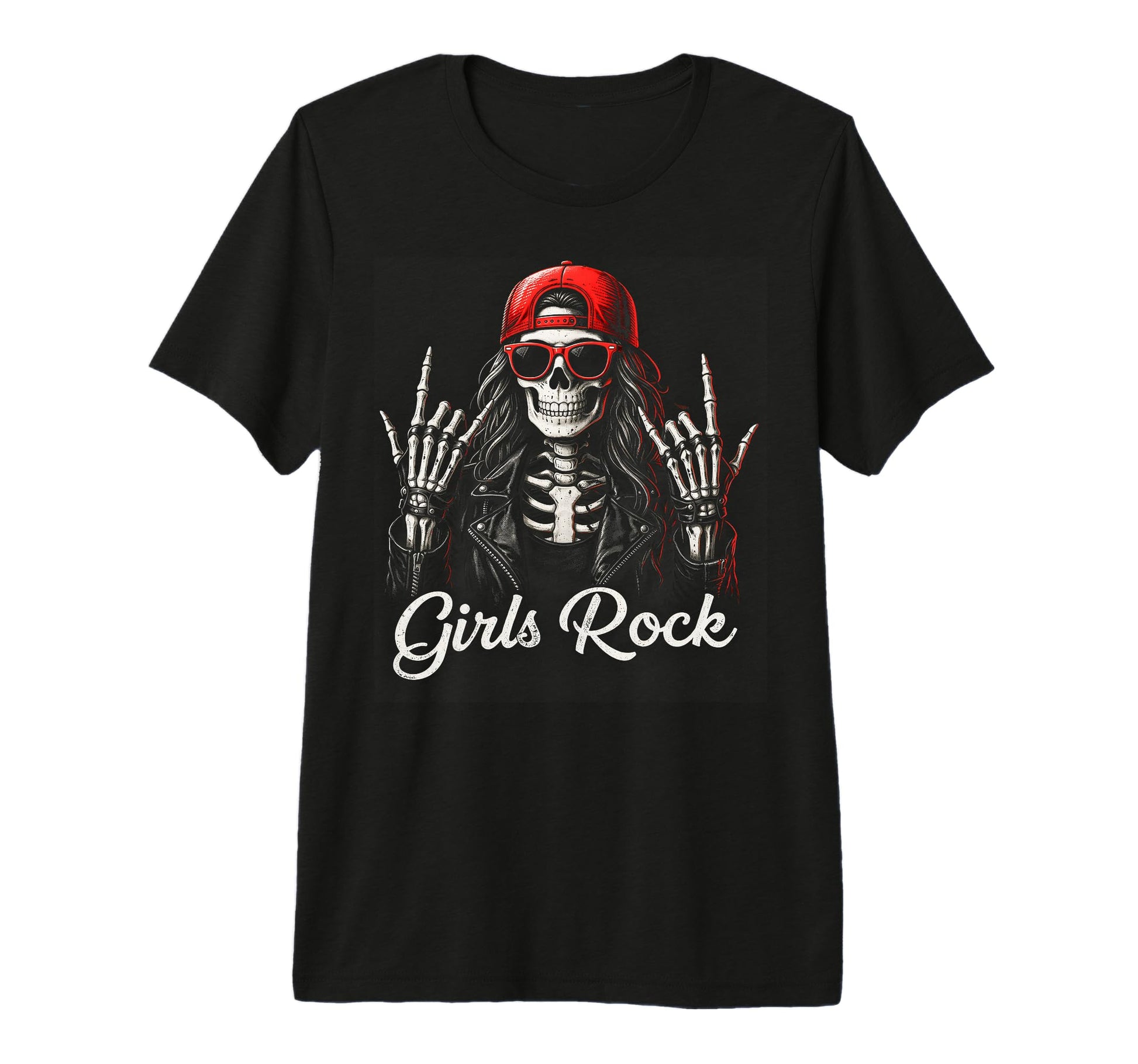 Rock Skeleton Punk Rock Rockmetal Tri T-Shirt - Novelty Apparel Men Women - T-Shirt, Sweatshirt, Hoodie
