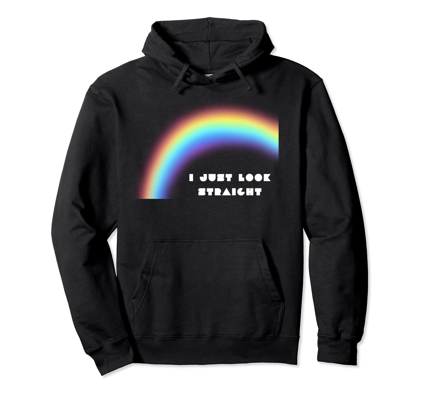 Lgbtq I Just Straight Artistic Lofi Hoodie - Aesthetic Graphic Men Women - T-Shirt, Sweatshirt, Hoodie