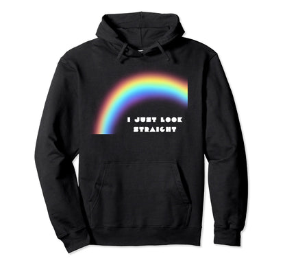 Lgbtq I Just Straight Artistic Lofi Hoodie - Aesthetic Graphic Men Women - T-Shirt, Sweatshirt, Hoodie