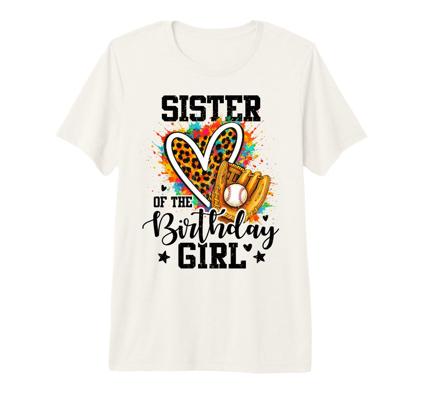 Sister Birthday Baseball Colorful T-Shirt - Aesthetic Graphic Men Women - T-Shirt, Sweatshirt, Hoodie