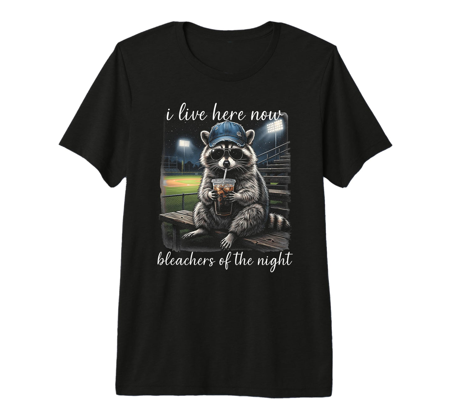 Bleachers Night Fun Baseball Mama T-Shirt - Custom Art Print for Adults - T-Shirt, Sweatshirt, Hoodie