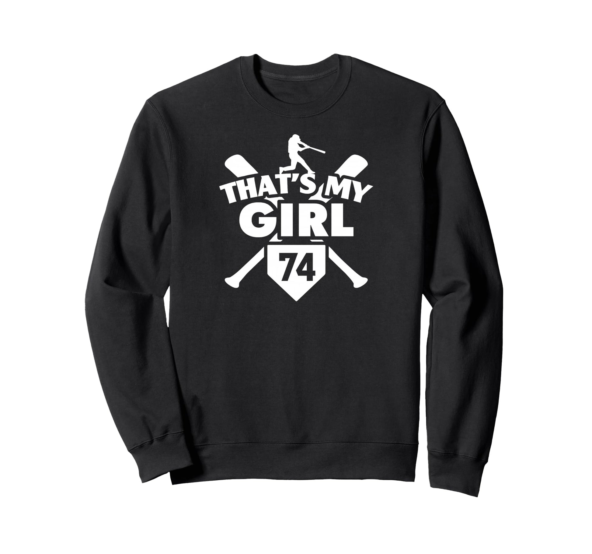 Baseball Mom Dad Thats My 74 Softball Sweatshirt - Custom Art Print Unisex - T-Shirt, Sweatshirt, Hoodie