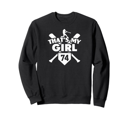 Baseball Mom Dad Thats My 74 Softball Sweatshirt - Custom Art Print Unisex - T-Shirt, Sweatshirt, Hoodie