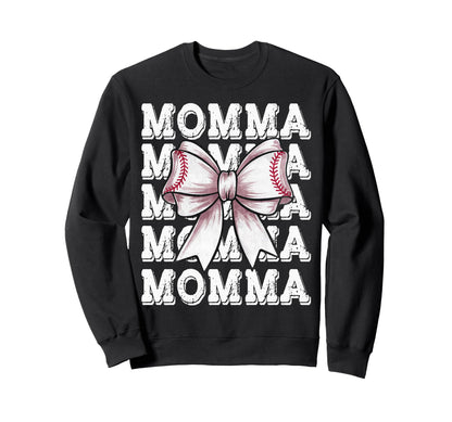 Coquette Baseball Momma Matching Sweatshirt - Fun Novelty Design Men Women - T-Shirt, Sweatshirt, Hoodie