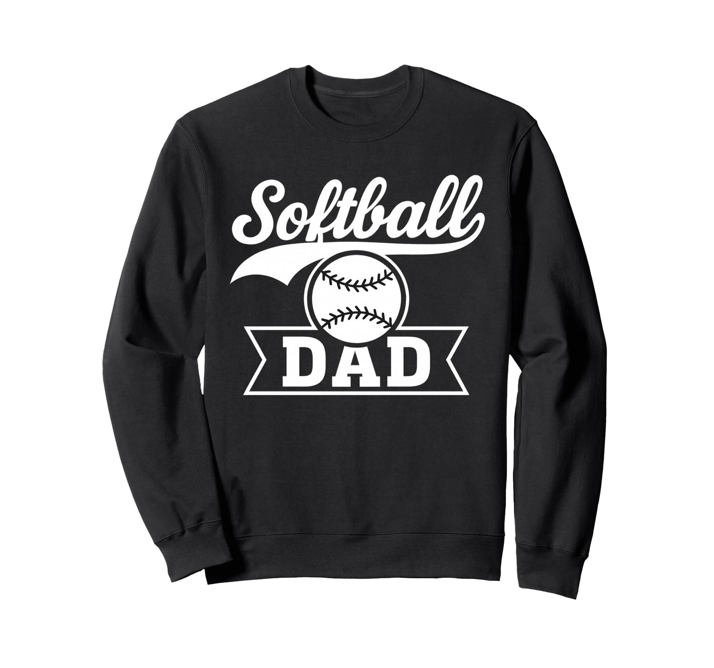 Softball Dad Minimalist Proud Sweatshirt - Custom Art Print Men Women - T-Shirt, Sweatshirt, Hoodie