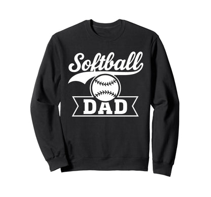 Softball Dad Minimalist Proud Sweatshirt - Custom Art Print Men Women - T-Shirt, Sweatshirt, Hoodie