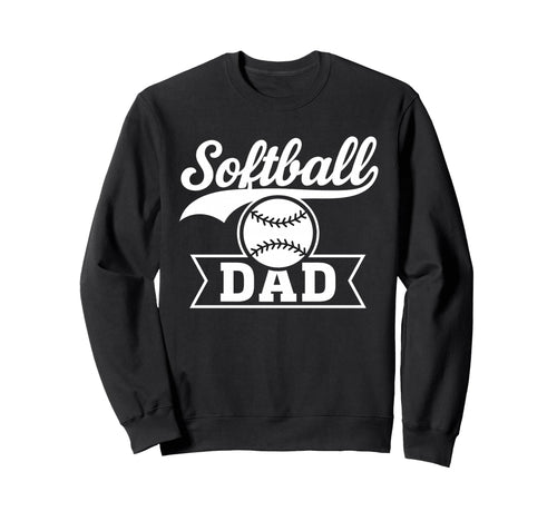 Softball Dad Minimalist Proud Sweatshirt - Custom Art Print Men Women - T-Shirt, Sweatshirt, Hoodie