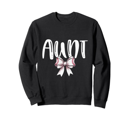 Coquette Baseball Aunt Spirit Sweatshirt - Fun Novelty Design for Adults - T-Shirt, Sweatshirt, Hoodie