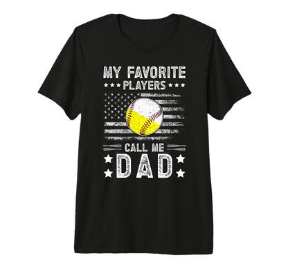 Mens My Favorite Players Call Me Dad T-Shirt - Aesthetic Graphic Men Women - T-Shirt, Sweatshirt, Hoodie