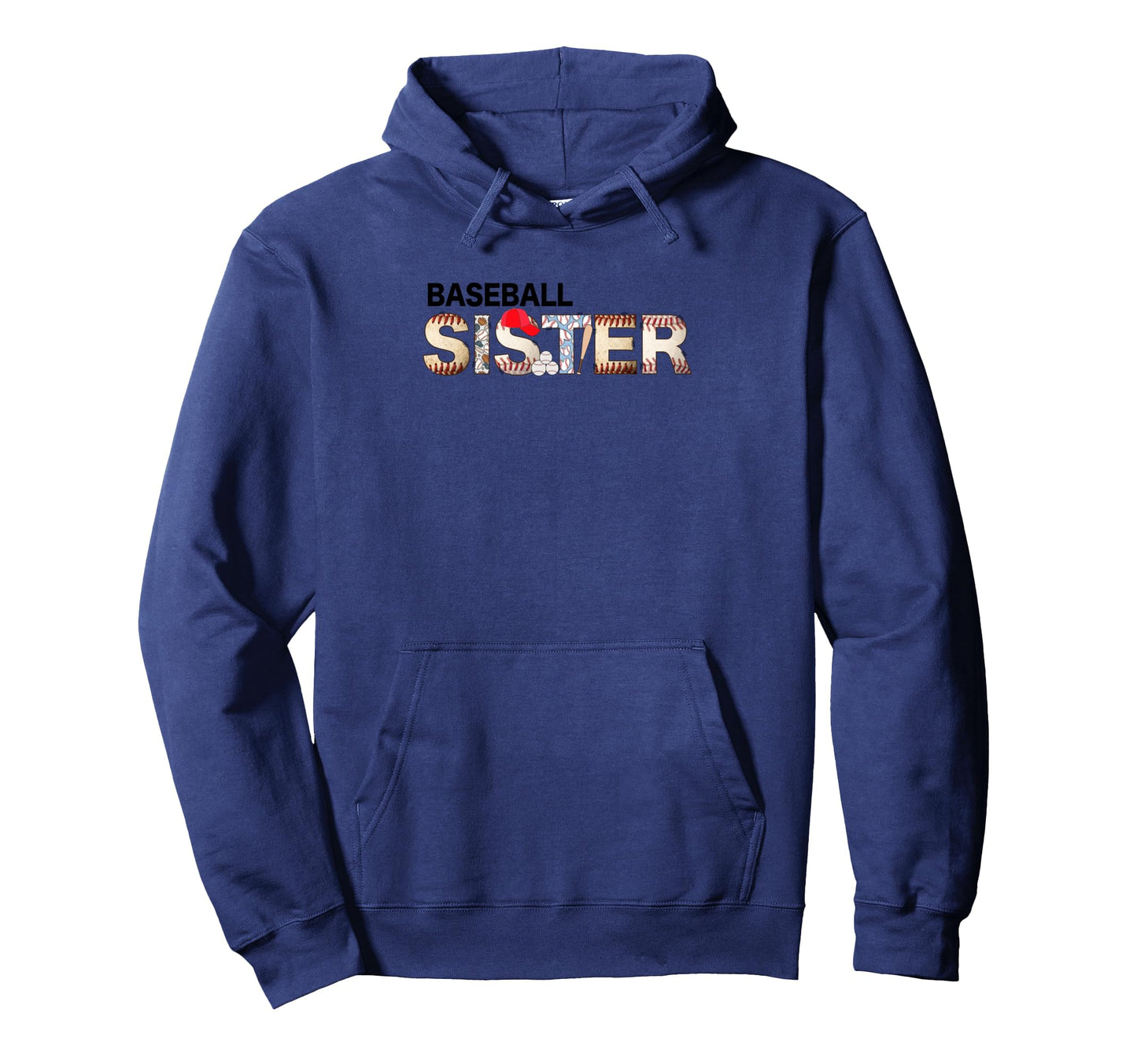 Baseball Sister Love Team Spirit Hoodie - Minimalist Print for Adults - T-Shirt, Sweatshirt, Hoodie
