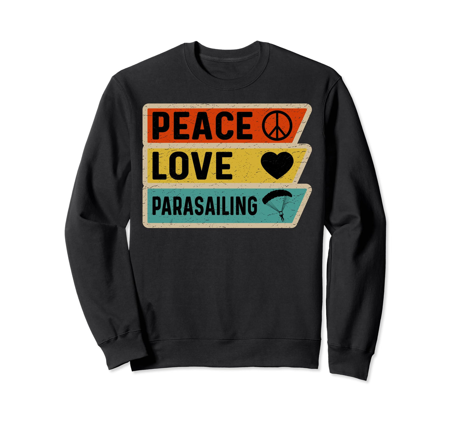Distressed Peace Sign Love Sweatshirt - Fun Novelty Design Men Women - T-Shirt, Sweatshirt, Hoodie
