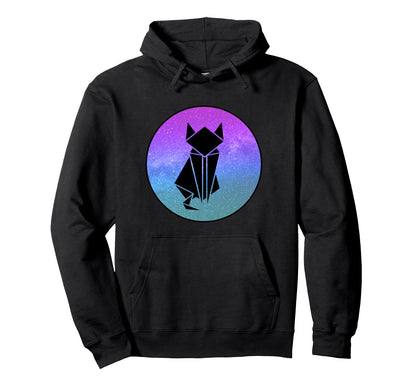 Cat Origami Galaxy Vaporwave Hoodie - Casual Everyday Wear Unisex - T-Shirt, Sweatshirt, Hoodie