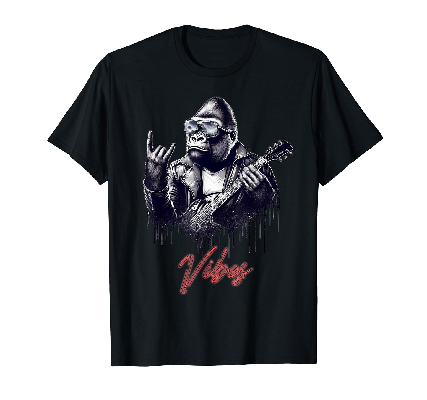 Rock Good Vibes Gorilla T-Shirt - Casual Everyday Wear Men Women - T-Shirt, Sweatshirt, Hoodie