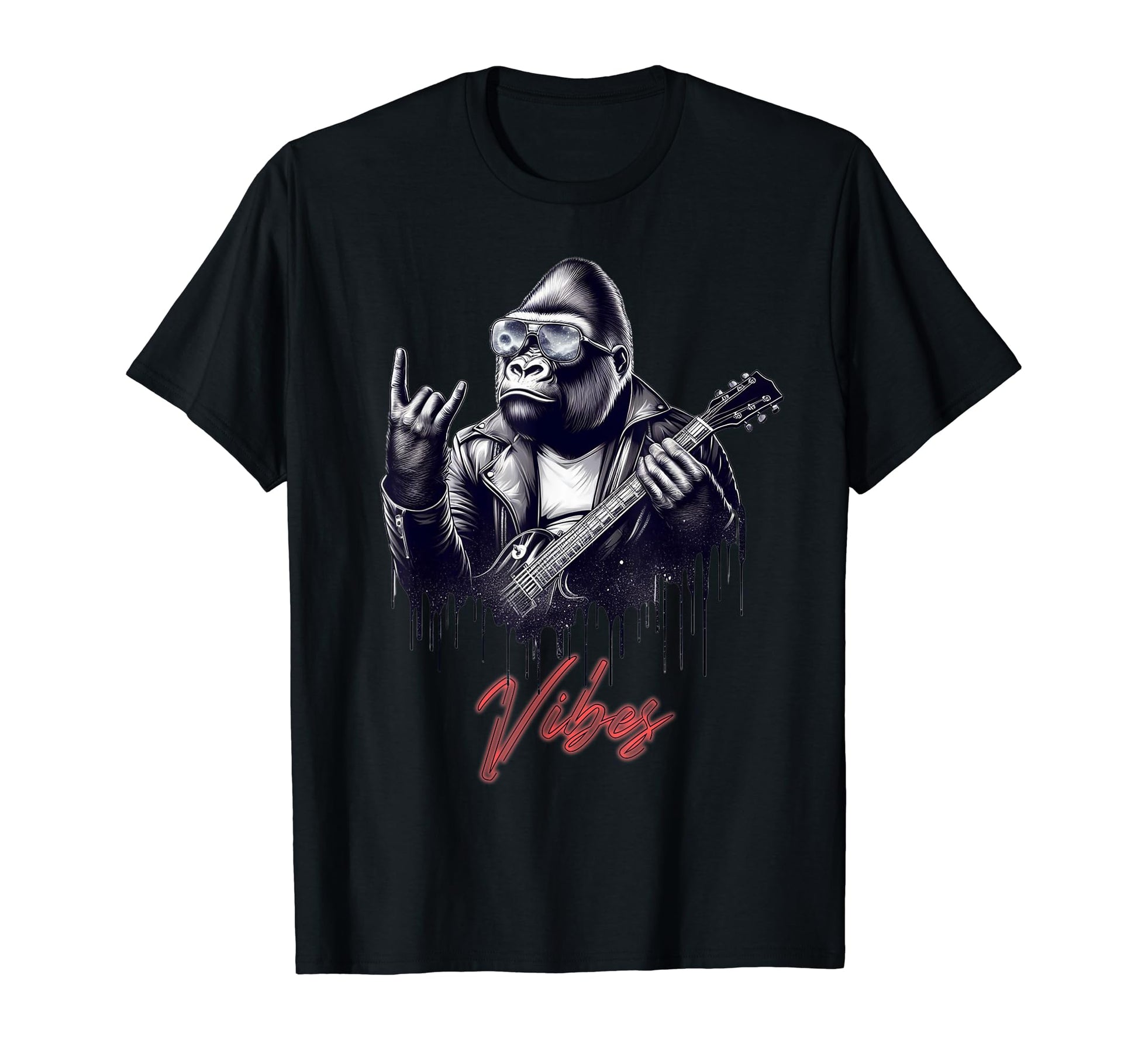 Rock Good Vibes Gorilla T-Shirt - Casual Everyday Wear Men Women - T-Shirt, Sweatshirt, Hoodie