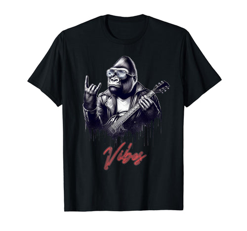 Rock Good Vibes Gorilla T-Shirt - Casual Everyday Wear Men Women - T-Shirt, Sweatshirt, Hoodie