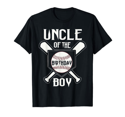 Uncle Birthday Baseball Birthday Family T-Shirt - Minimalist Print Unisex - T-Shirt, Sweatshirt, Hoodie