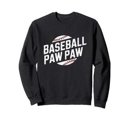 Baseball Paw Grandpa Player Coach Sweatshirt - Custom Art Print Unisex - T-Shirt, Sweatshirt, Hoodie