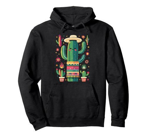 Cactus Serape Succulent Plant Cacti Hoodie - Trendy Graphic Men Women - T-Shirt, Sweatshirt, Hoodie