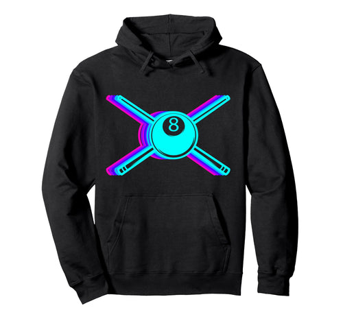 Billiard Pool Cue Player Vaporwave Hoodie - Custom Art Print Men Women - T-Shirt, Sweatshirt, Hoodie