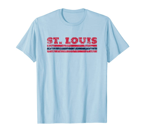 St Louis Missouri Weathered Stripe T-Shirt - Minimalist Print for Adults - T-Shirt, Sweatshirt, Hoodie