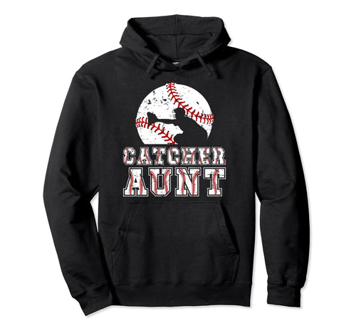 Baseball Catcher Aunt Baseball Hoodie - Minimalist Print for Adults - T-Shirt, Sweatshirt, Hoodie