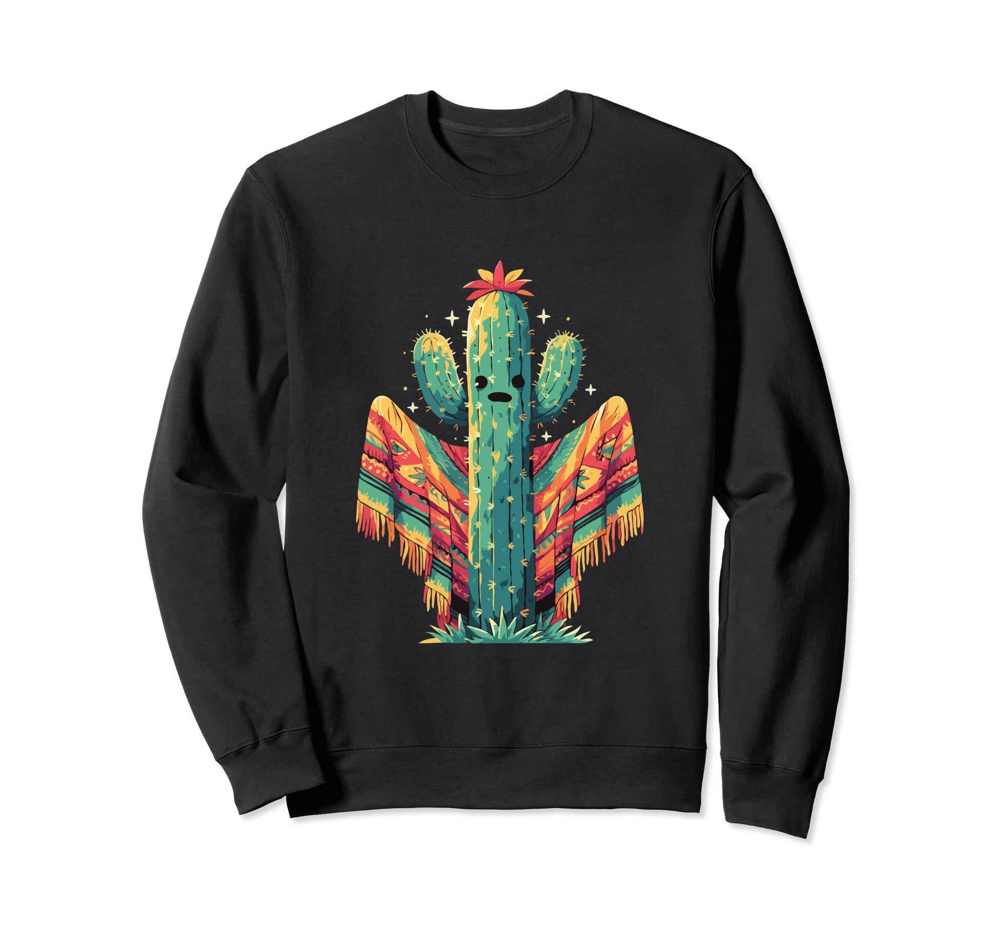 Cactus Serape Succulent Plant Sweatshirt - Casual Everyday Wear for Adults - T-Shirt, Sweatshirt, Hoodie