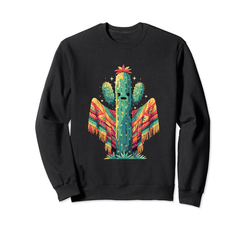 Cactus Serape Succulent Plant Sweatshirt - Casual Everyday Wear for Adults - T-Shirt, Sweatshirt, Hoodie
