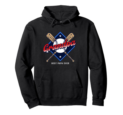 Baseball Grandpa Mens Baseball Hoodie - Minimalist Print for Adults - T-Shirt, Sweatshirt, Hoodie