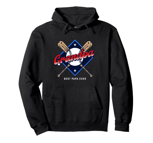 Baseball Grandpa Mens Baseball Hoodie - Minimalist Print for Adults - T-Shirt, Sweatshirt, Hoodie