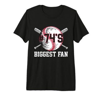 Number 74 Baseball Biggest Fan Mom T-Shirt - Aesthetic Graphic for Adults - T-Shirt, Sweatshirt, Hoodie