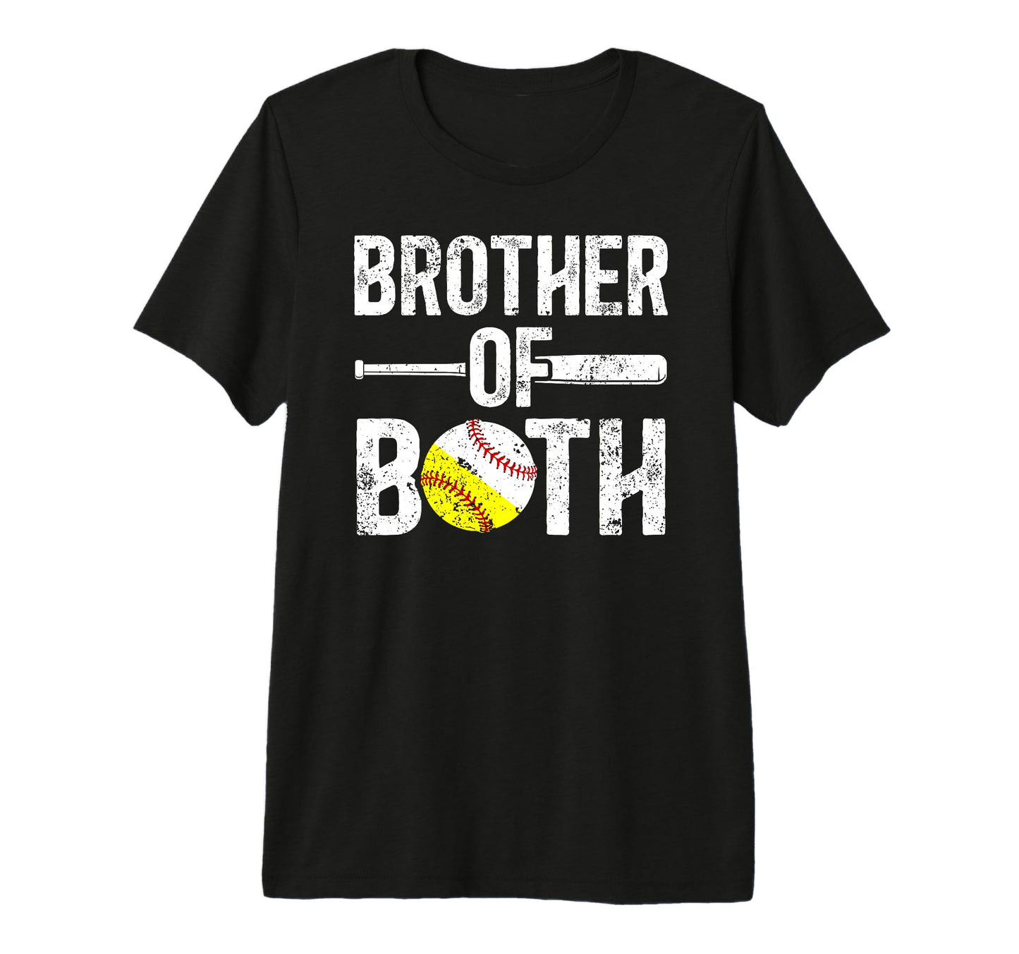 Brother Both Softball Baseball T-Shirt - Fun Novelty Design Men Women - T-Shirt, Sweatshirt, Hoodie