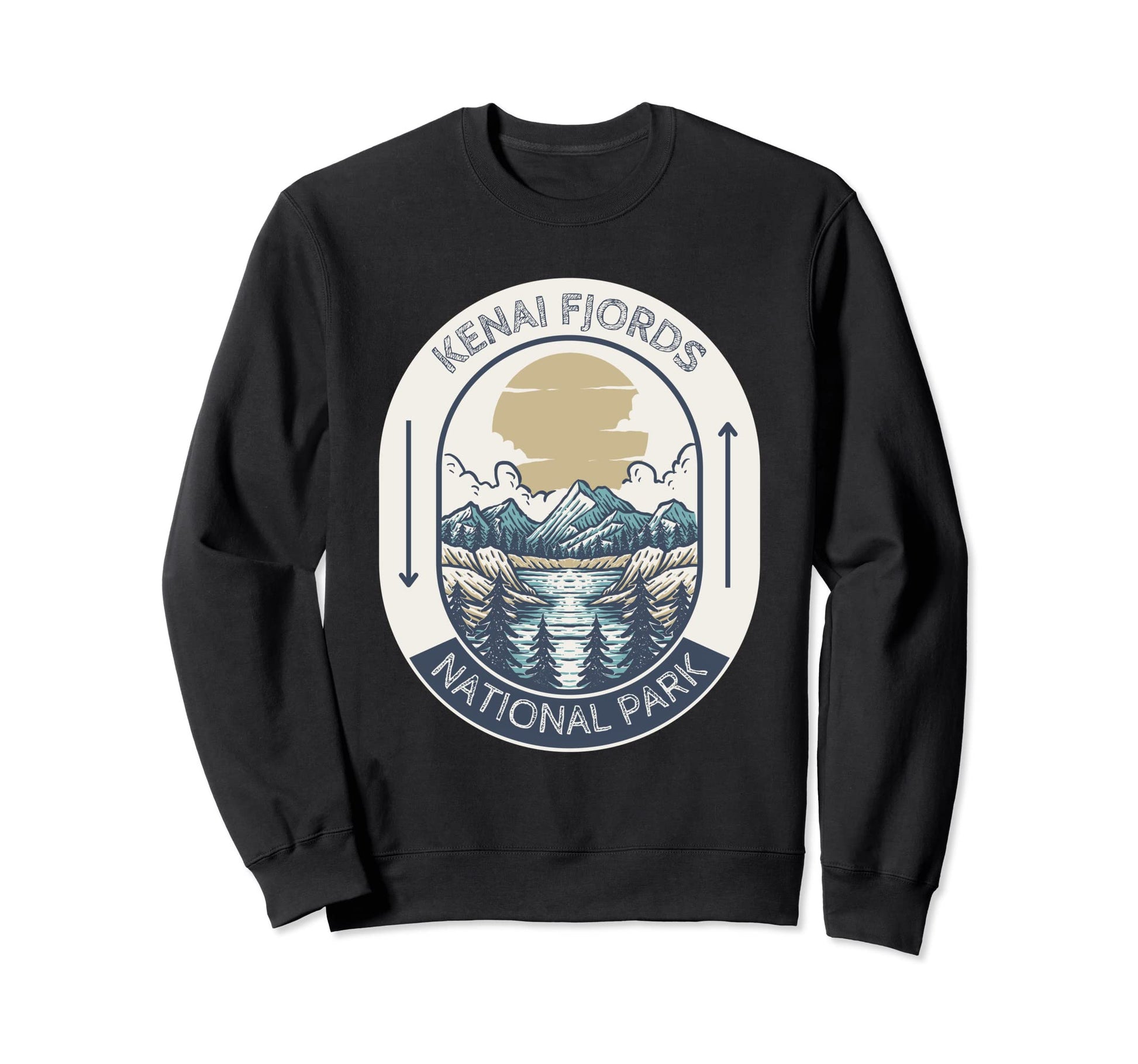 Kenai Fjords National Park Alaska Sweatshirt - Minimalist Print Unisex - T-Shirt, Sweatshirt, Hoodie