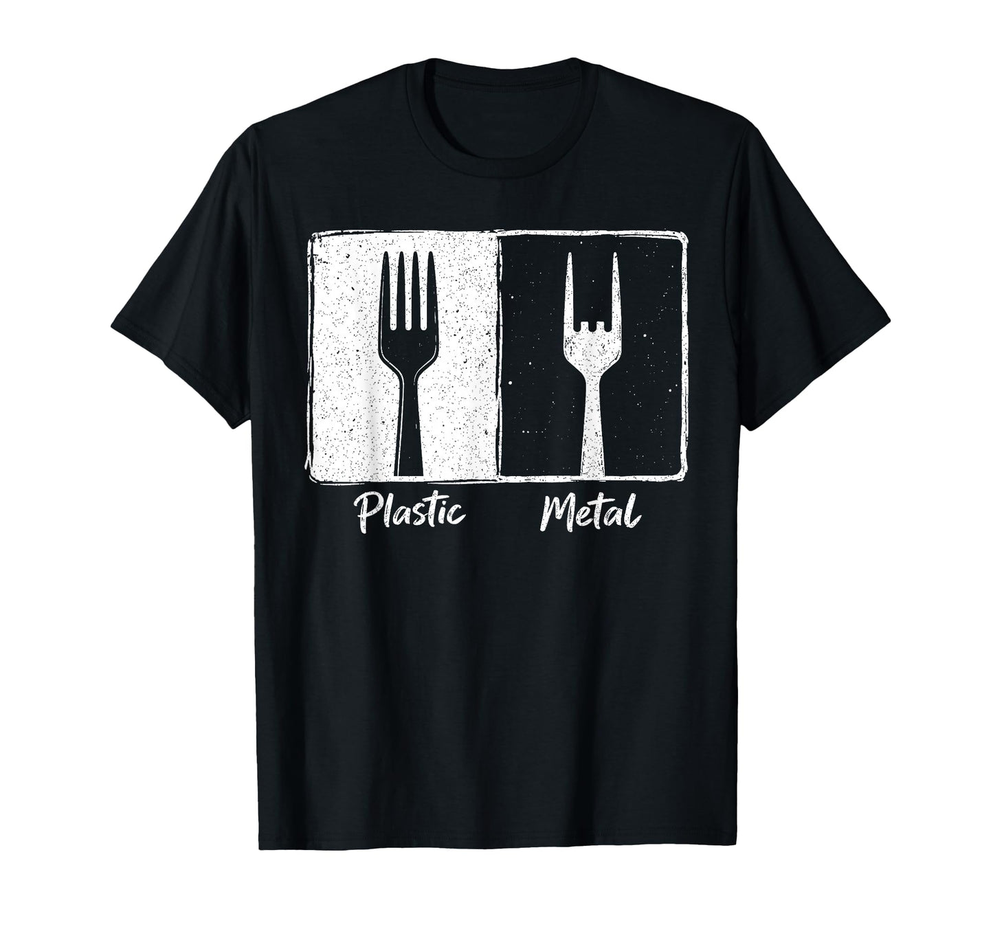 Plastic Metal Rock N Roll Funny Rock T-Shirt - Unique Graphic Men Women - T-Shirt, Sweatshirt, Hoodie