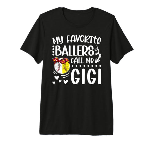 Favorite Ballers Call Me Gigi Baseball T-Shirt - Graphic Print for Adults - T-Shirt, Sweatshirt, Hoodie
