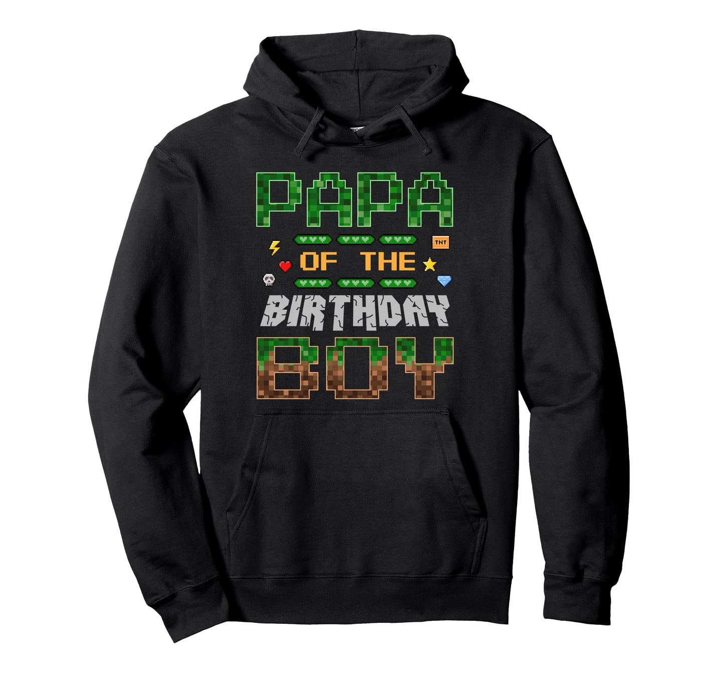 Papa Birthday Pixel Gamer Family Love Hoodie - Novelty Apparel Unisex - T-Shirt, Sweatshirt, Hoodie