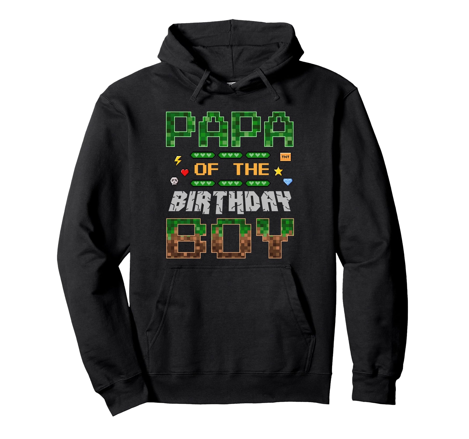 Papa Birthday Pixel Gamer Family Love Hoodie - Novelty Apparel Unisex - T-Shirt, Sweatshirt, Hoodie