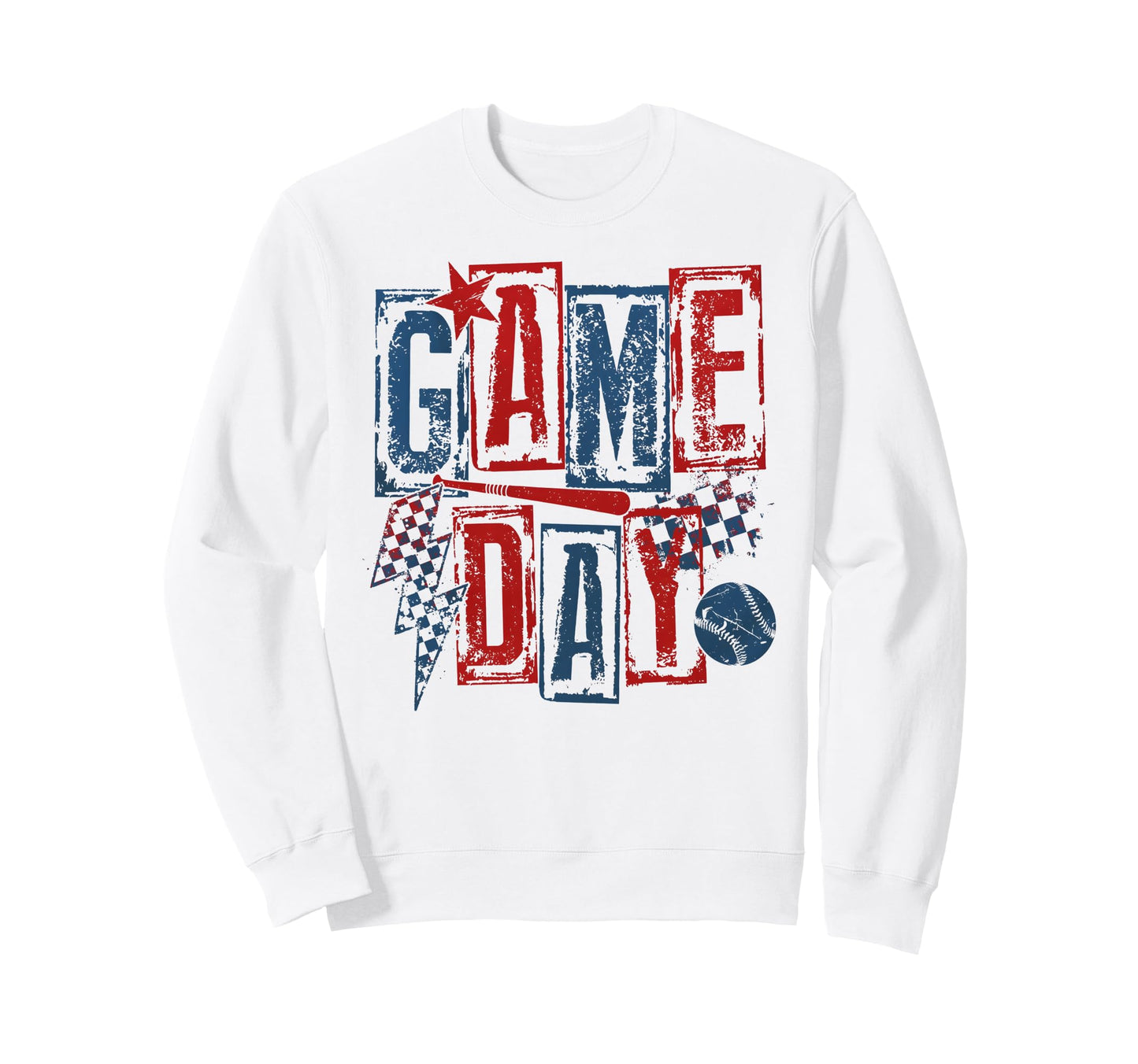 Game Day Baseball Leopard Sweatshirt - Fun Novelty Design for Adults - T-Shirt, Sweatshirt, Hoodie