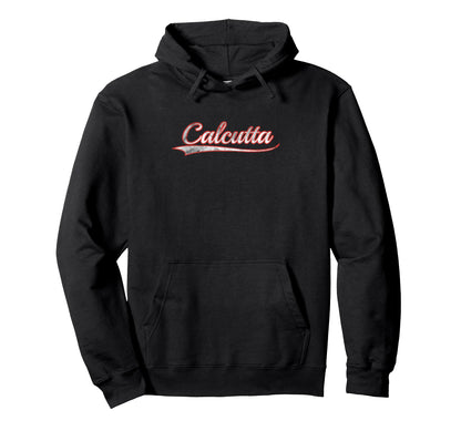 Calcutta Varsity Distressed Throwback Hoodie - Unique Graphic for Adults - T-Shirt, Sweatshirt, Hoodie