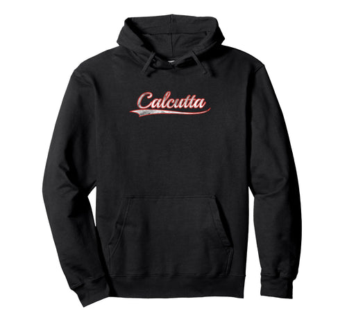 Calcutta Varsity Distressed Throwback Hoodie - Unique Graphic for Adults - T-Shirt, Sweatshirt, Hoodie