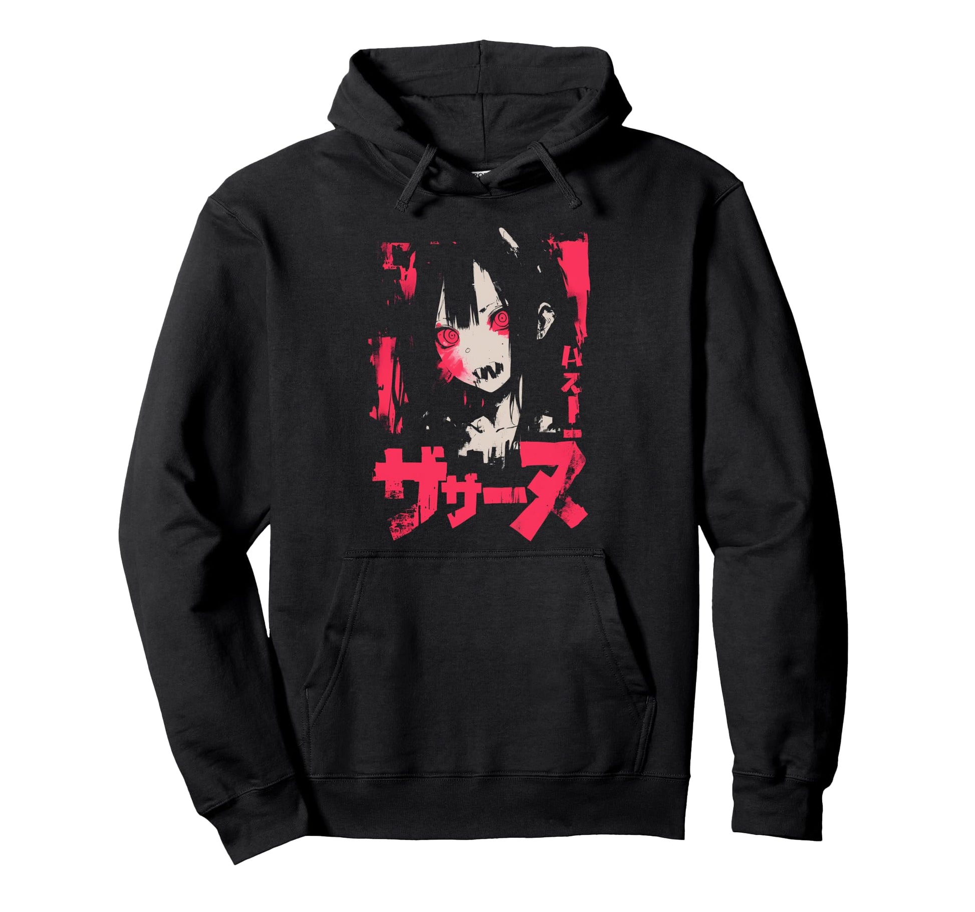 Goth Grunge Demon Anime Waifu Horror Hoodie - Aesthetic Graphic Men Women - T-Shirt, Sweatshirt, Hoodie