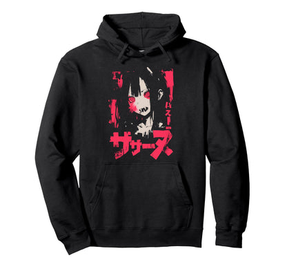 Goth Grunge Demon Anime Waifu Horror Hoodie - Aesthetic Graphic Men Women - T-Shirt, Sweatshirt, Hoodie
